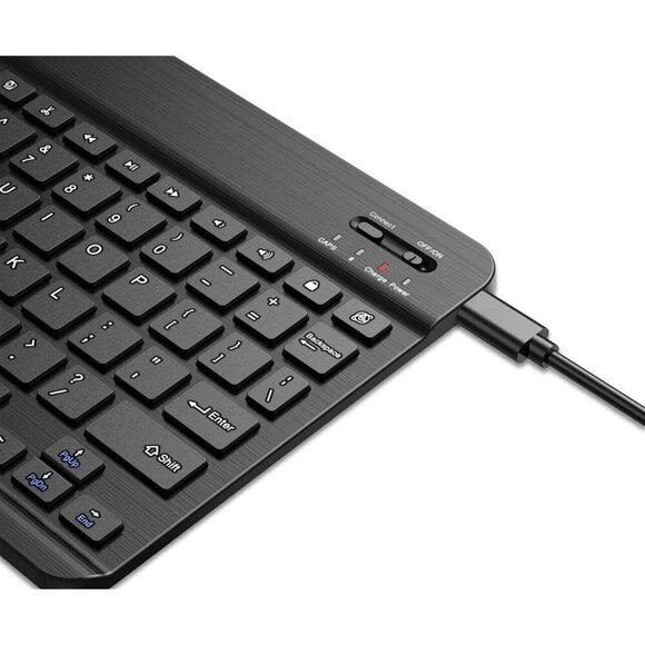 10 Inch Ultrathin (4mm) Wireless Bluetooth Keyboard for iPad Samsung Tablet - Picture 7 of 7